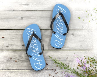 Hubby husband married Summer beach Flip Flops