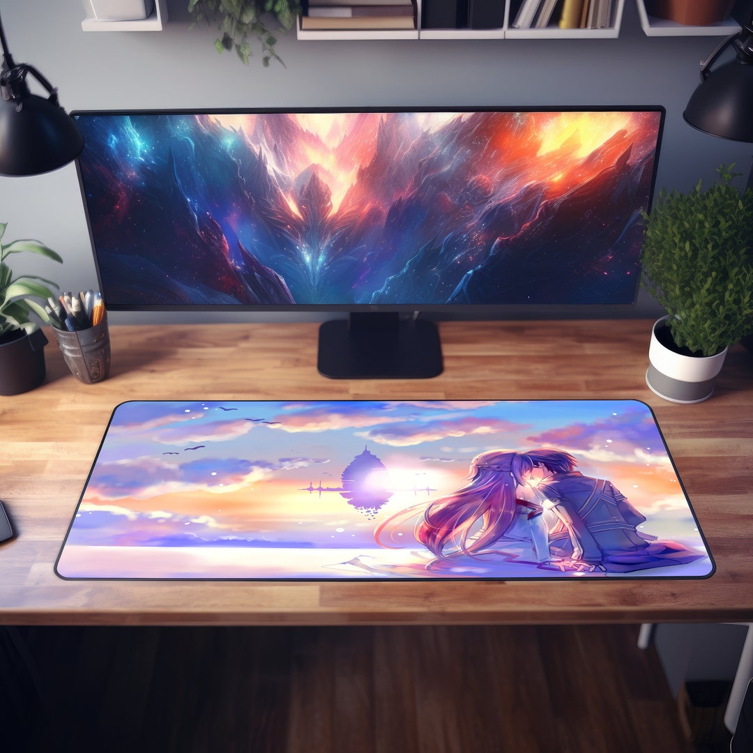 Sword Art Online Desk Mat Kirito & Asuna's Skyward Kiss World of