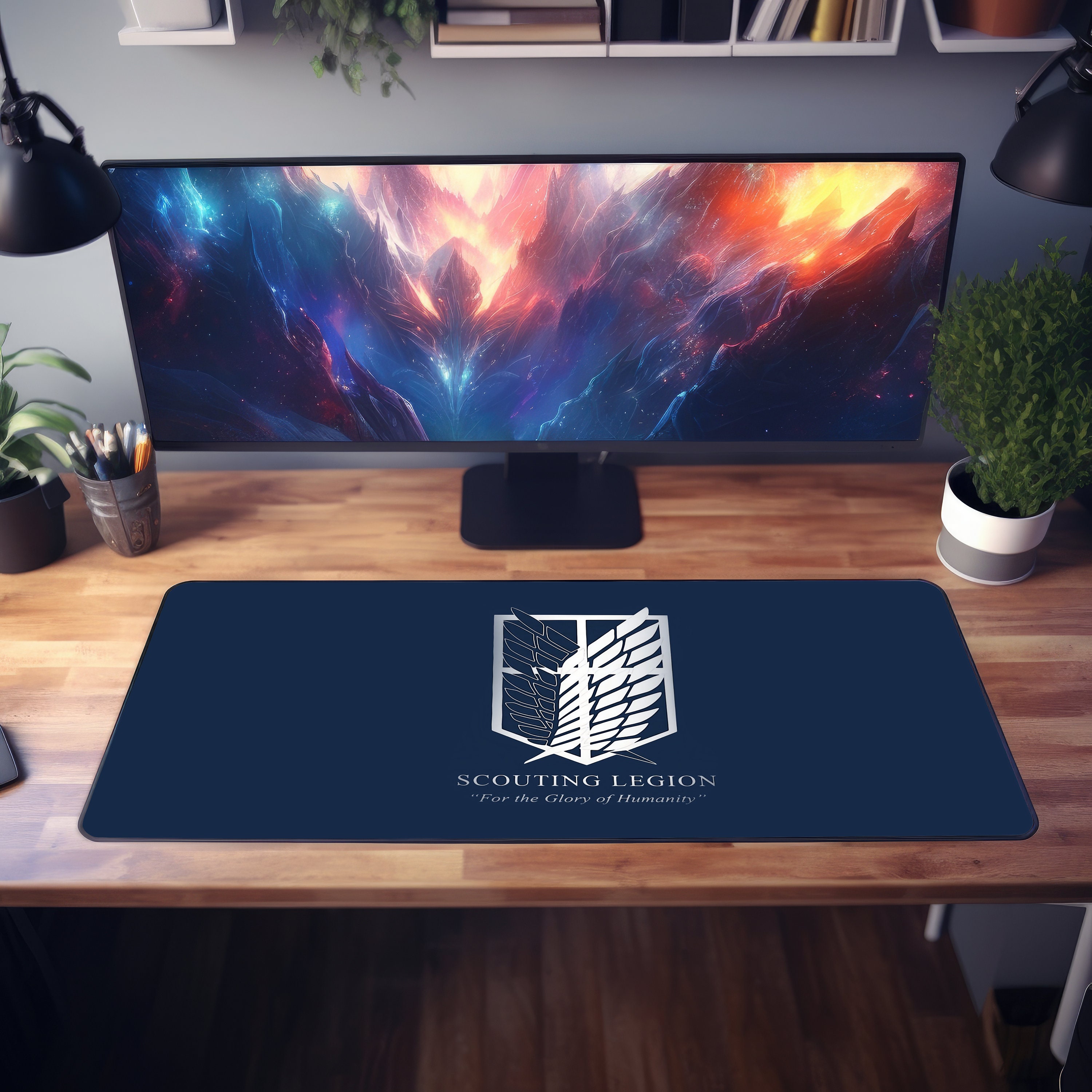 Anime shingeki no kyojin colossal titan jpg Custom Gaming Mat Desk