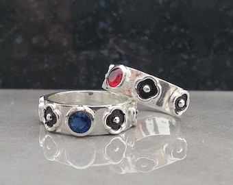 Howl's Moving Castle Ring: Sterling Silver Cubic Zirconia Couple Ring
