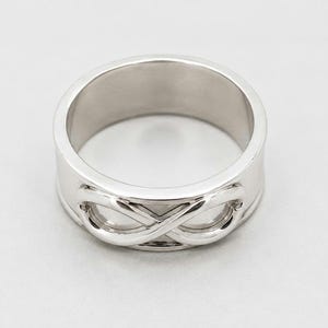 Black Goku Time Ring, Eternal Dragon Kai Goku Ring, DBZ Inspired Anime Ring, Sterling Silver Infinity Band Alloy / Plain