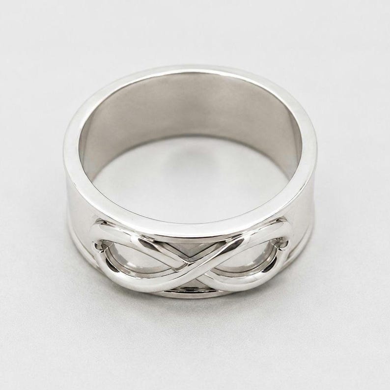 Black Goku Time Ring, Eternal Dragon Kai Goku Ring, DBZ Inspired Anime Ring, Sterling Silver Infinity Band Alloy / Plain