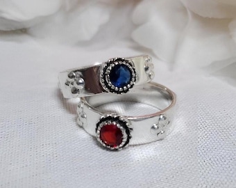 Sterling Silver Howls Moving Castle Couple Rings, Anime Inspired Engagement Ring