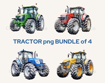 Farm Tractor png sublimation BUNDLE of 4, farming, agriculture, tractor birthday cake topper, Farm Png, Tractor Png,INSTANT DIGITAL download