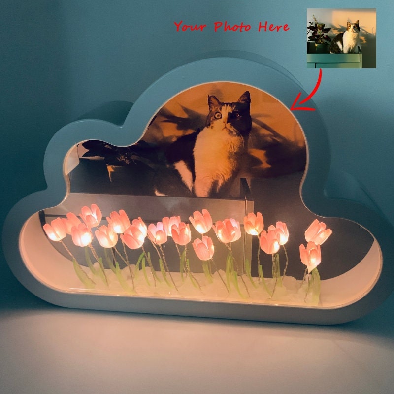 Ohicki Miroir Tulipe Nuage | Cloud Mirror Tulip Veilleuse  TélécommanLumières | Décor miroir mer fleur, veilleuse miroir chambre à  coucher à la maison