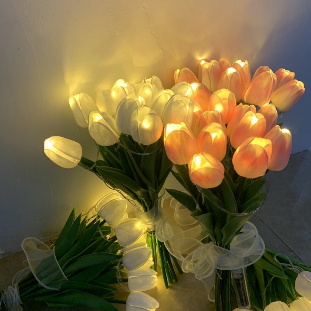 Tulip Bouquet Night Light, Artificial Flower Night Light, Luminous