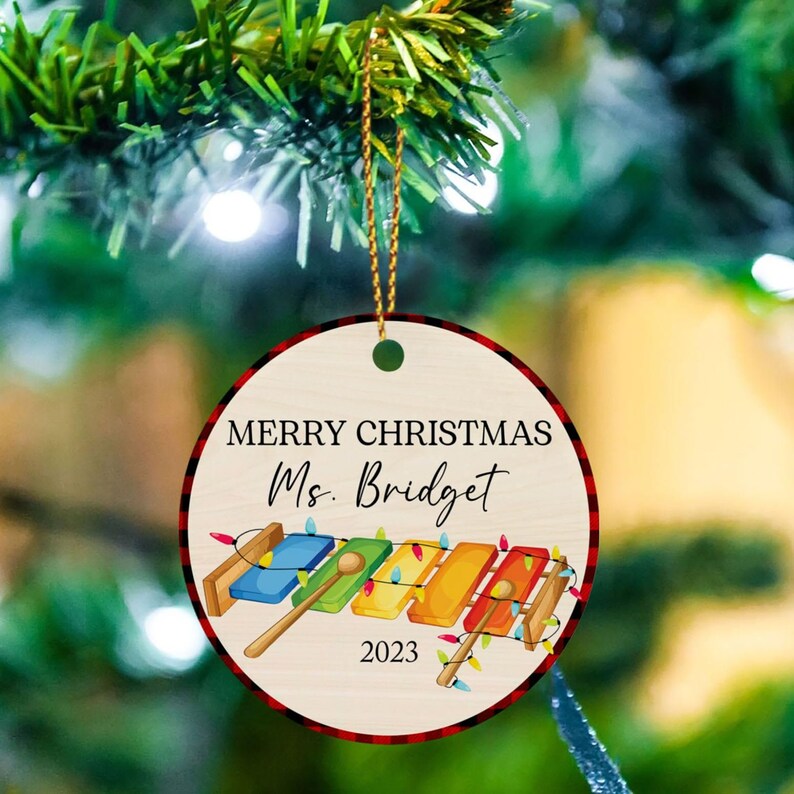Custom Xylophone Musical Instrument Ornament, Personalized Xylophone