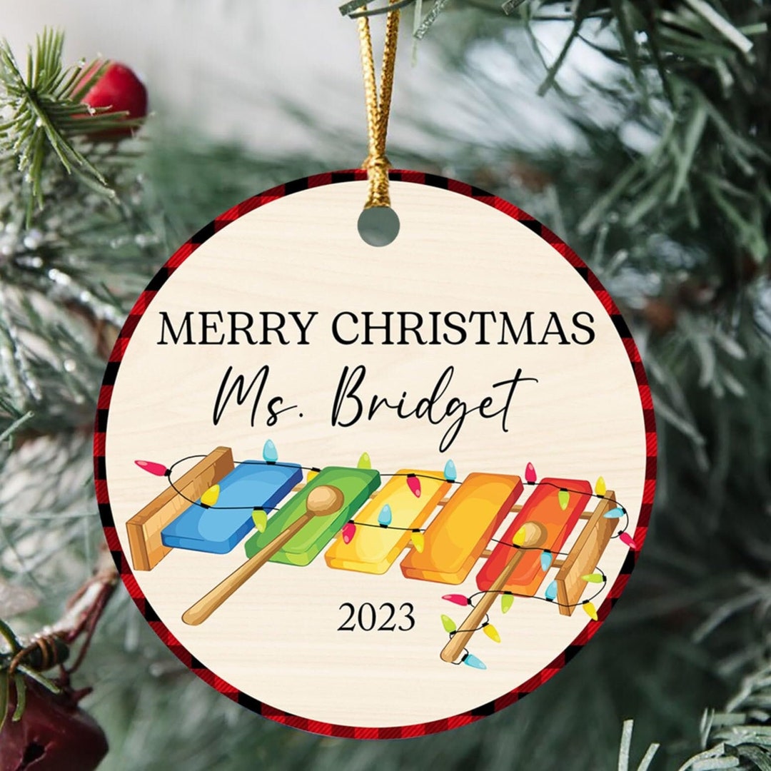 Custom Xylophone Musical Instrument Ornament, Personalized Xylophone