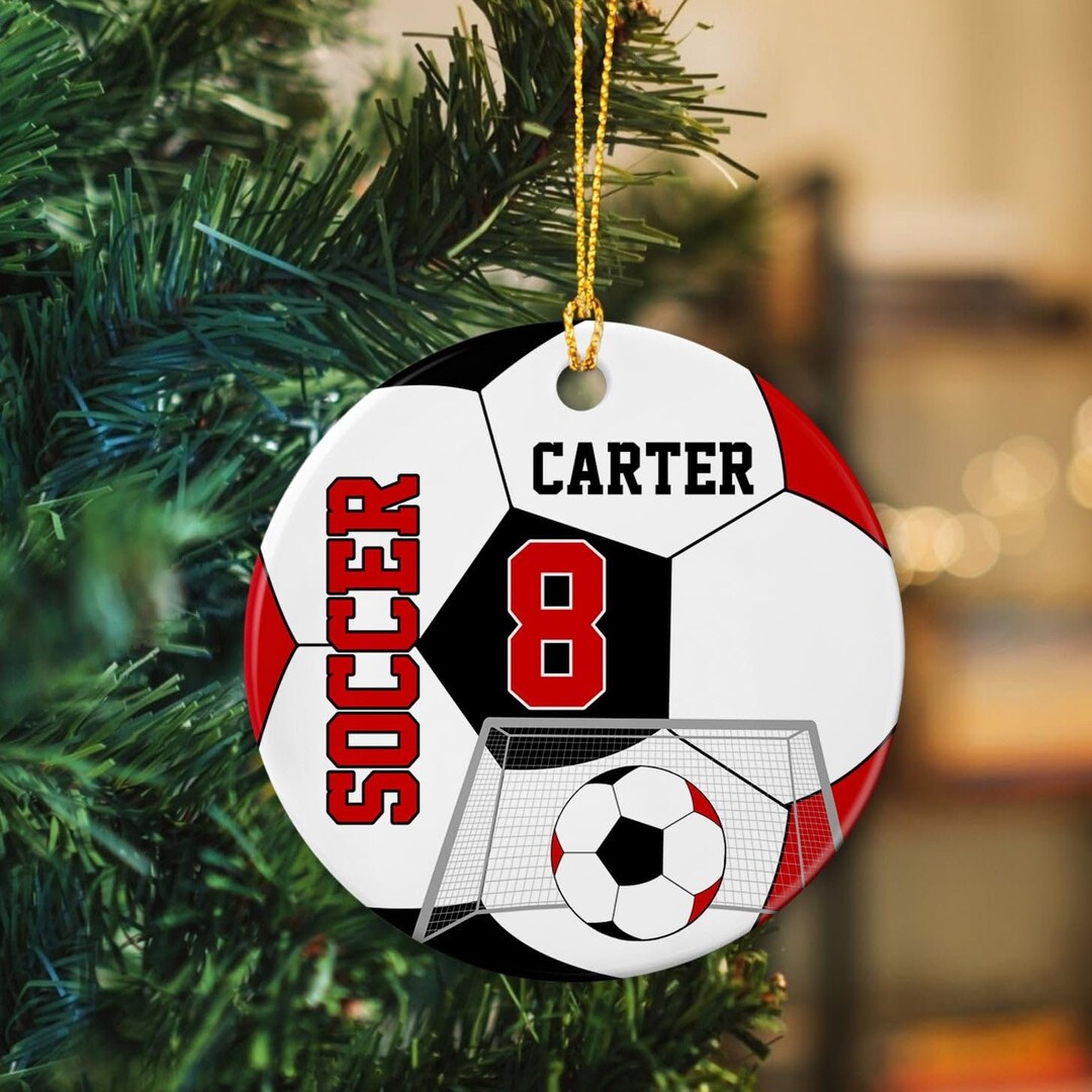 Personalized Soccer Ball Ornaments for Christmas Tree 2023 Etsy