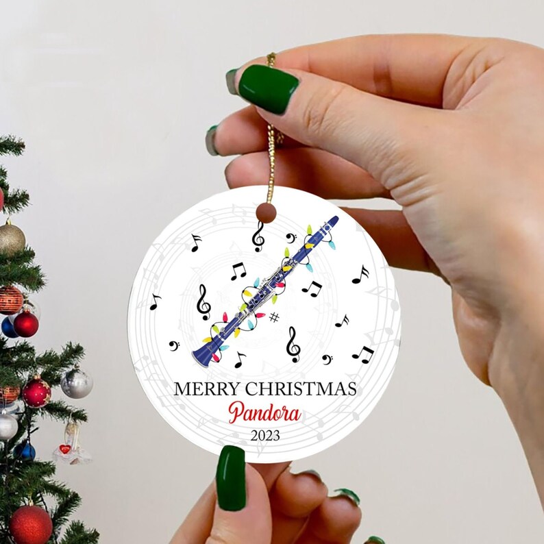 Personalized Oboe Musical Instrument Ornament Gift for Oboist Music