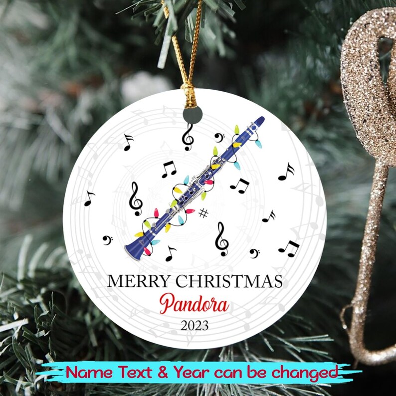 Personalized Oboe Musical Instrument Ornament Gift for Oboist Music