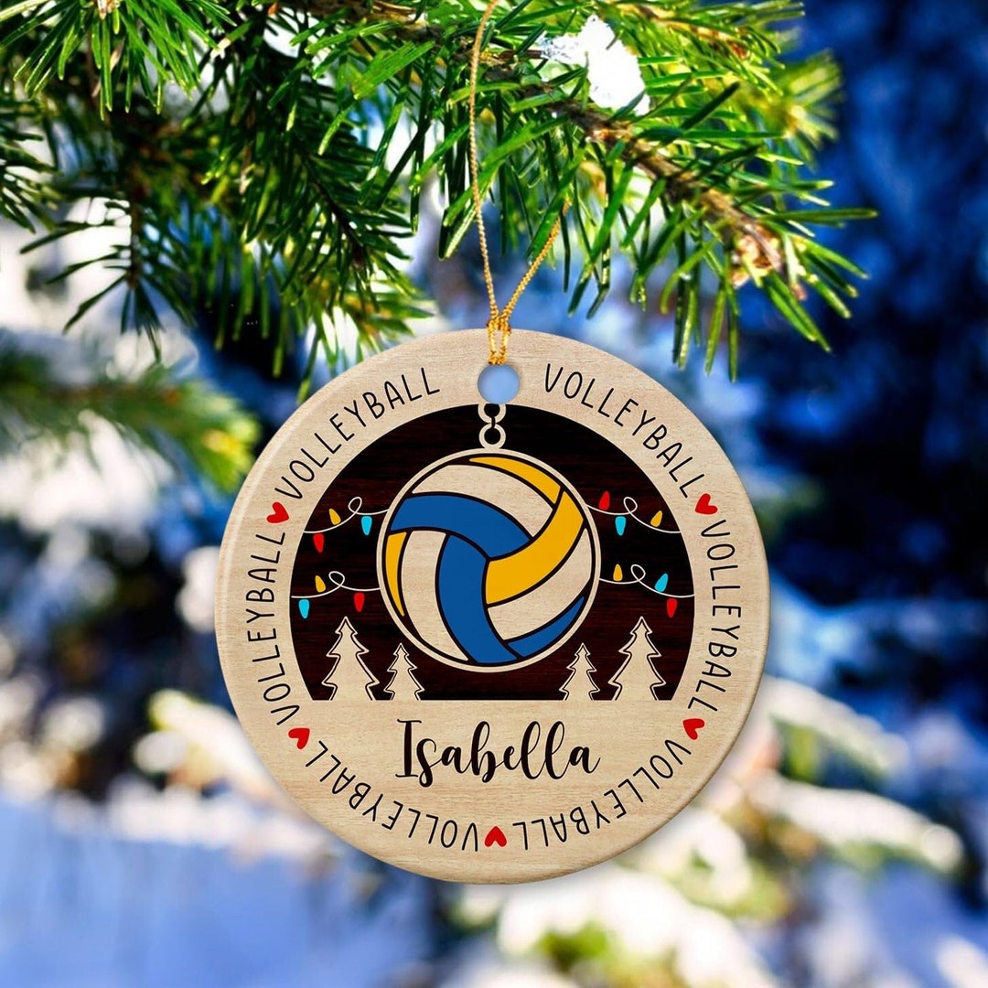 Personalized Volleyball Ornaments 2023 for Christmas Tree Etsy