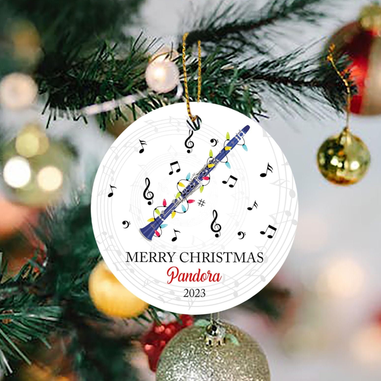 Personalized Oboe Musical Instrument Ornament Gift for Oboist Music