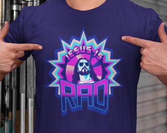 Jesus Is Rad - christelijk T-shirt - cool bijbelshirt - shirt jaren 90 stijl - humoristische nieuwigheid T-shirt - rad T-shirts - christelijk cadeau