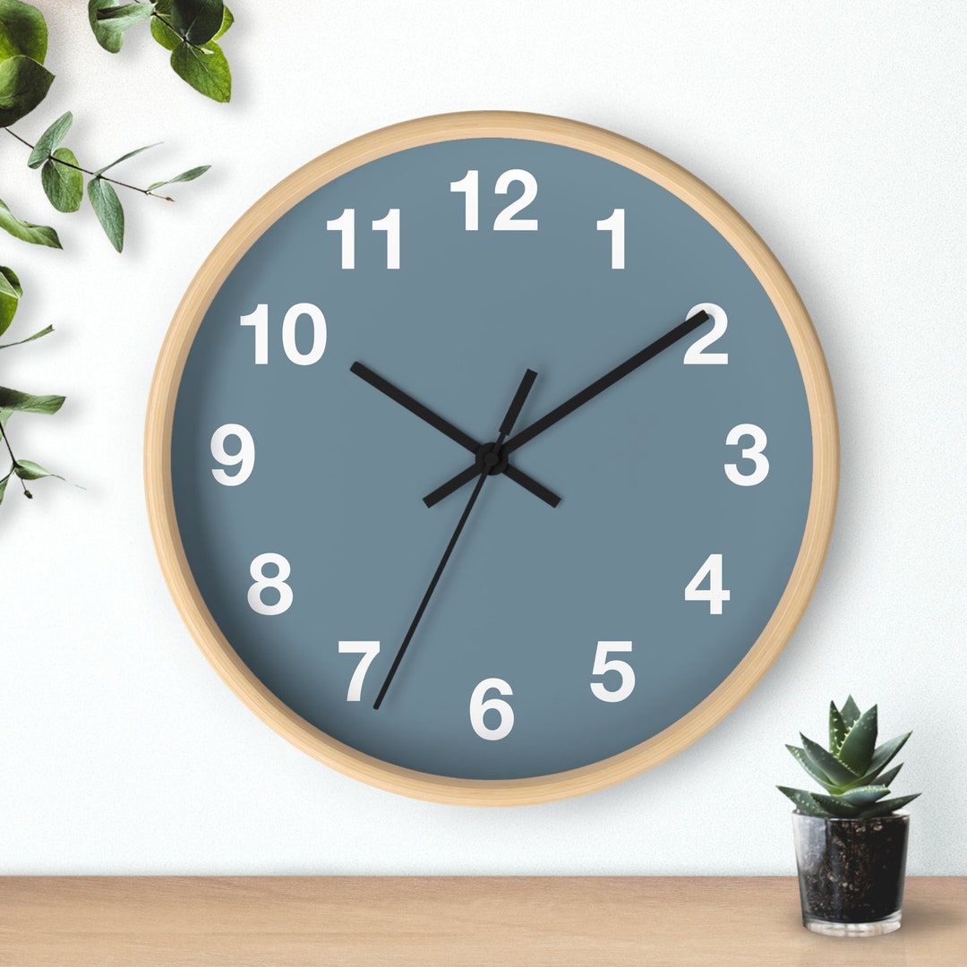 Scandinavian Modern Wall Clock European Wall Art Minimalist Wooden Wall