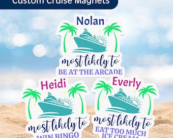 Custom Cruise Magnets Personalized Cruise Magnets For Cruise Cabin Door Most Likely to Cruise Magnet Stateroom Door Cruise Door Decorations