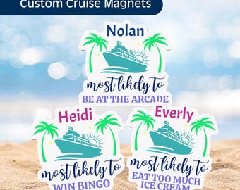 Most Likely to Cruise Magnet For Stateroom Door Cruise Door Decorations Custom Cruise Magnets Personalized Cruise Magnets For Cruise Cabin