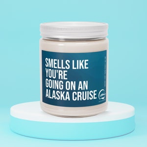 Bougie de croisière en Alaska Cadeaux pour les amateurs de croisières pour planificateur de croisière Cadeau pour agent de voyages Bougie végétalienne Cadeaux de croisière Personnalisés équipage de croisière Croisière en Alaska
