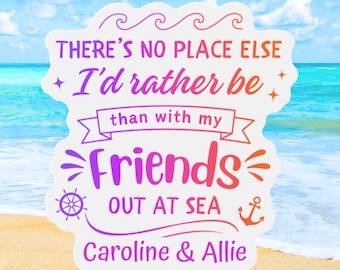 Custom Friends Cruise Door Magnet Vacation Cruise Squad Stateroom Decor Friend Cruise Sign Cruise Door Banner Cruise Name Magnets Besties