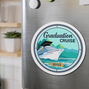 2025 Graduation Cruise Magnet Personalized Cruise Magnets Stateroom Cruise Door Decorations Cruise Door Banner Cruising Sign Graduation Trip image 2