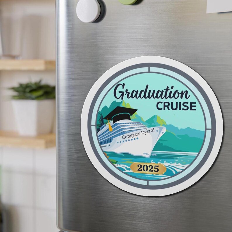 2025 Graduation Cruise Magnet Personalized Cruise Magnets Stateroom Cruise Door Decorations Cruise Door Banner Cruising Sign Graduation Trip image 2