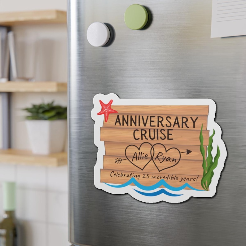 Aimant de croisière d'anniversaire Aimants de croisière personnalisés pour porte de cabine Décorations de porte de croisière Bannière de porte de croisière Croisière 50e anniversaire image 3
