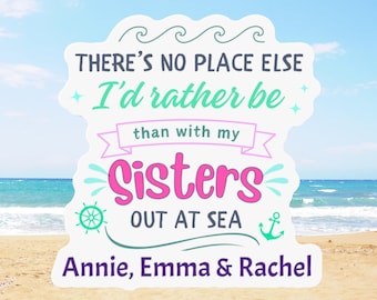 Custom Sister Cruise Magnet Stateroom Door Magnet Family Cruise Magnet Personalized Cruise Magnet Cruise Door Sign Sisters Cruise Room Decor