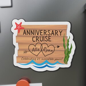 Aimant de croisière d'anniversaire Aimants de croisière personnalisés pour porte de cabine Décorations de porte de croisière Bannière de porte de croisière Croisière 50e anniversaire image 6