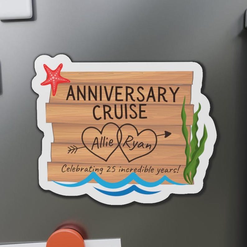 Aimant de croisière d'anniversaire Aimants de croisière personnalisés pour porte de cabine Décorations de porte de croisière Bannière de porte de croisière Croisière 50e anniversaire image 6