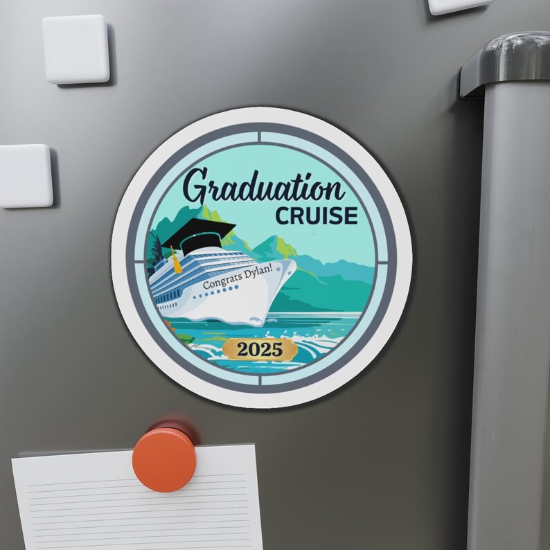 2025 Graduation Cruise Magnet Personalized Cruise Magnets Stateroom Cruise Door Decorations Cruise Door Banner Cruising Sign Graduation Trip image 6