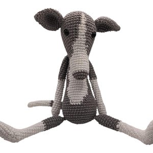 Greyhound Whippet cane all&#39;uncinetto fatto a mano