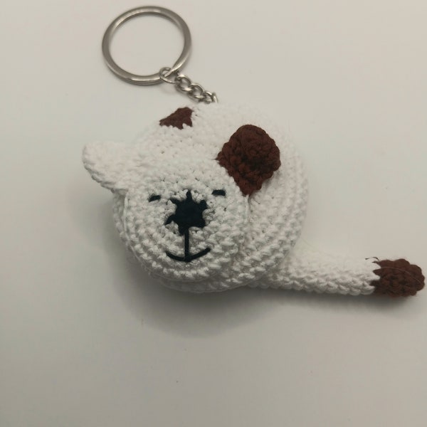 PDF DIGITAL FILE Sleeping dog keychain crochet pattern