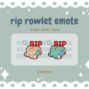 cute rip pkmn (shiny) rowlet emote for twitch and discord