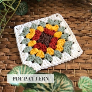 Easy Granny Square PATTERN | Crochet Autumn Decor | Granny Square Pattern |  Granny Square Blankets | Granny Square Bag | Crochet Hat