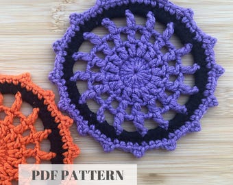 Crochet Spider Web Coaster Pattern