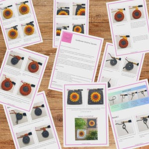 Patroonbundel gehaakte zonnebloem kip handdoekhouder (pdf) afbeelding 10