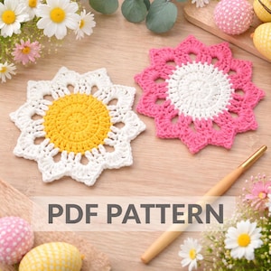 Crochet Daisy Coaster Pattern