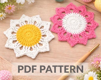 Crochet Daisy Coaster Pattern