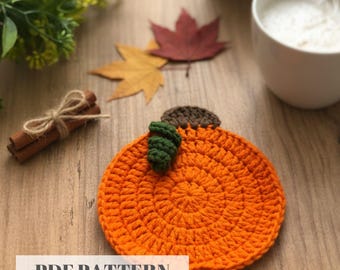 Crochet Pumpkin Coaster Pattern