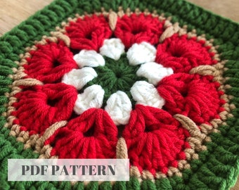 Granny Square African Flower Pattern | Granny Square Pattern | African Flower Motif | Crochet Pattern | Granny Square Blanket