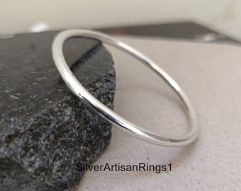 Silver Twist Bangle, Solid 925 Sterling Silver Bangle, Stackable Bangle, Chunky Silver Bracelet Thick Heavy Silver Bangle Silver Boho bangle