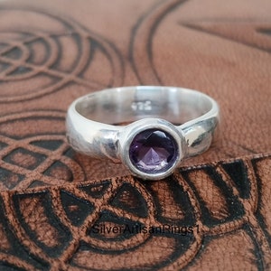 Amethyst Ring, Engagement Ring, Genuine Natural Gemstone Ring Alexandrite Ring Florence Ring Crystal Ring Cocktail Ring valentine's day Gift