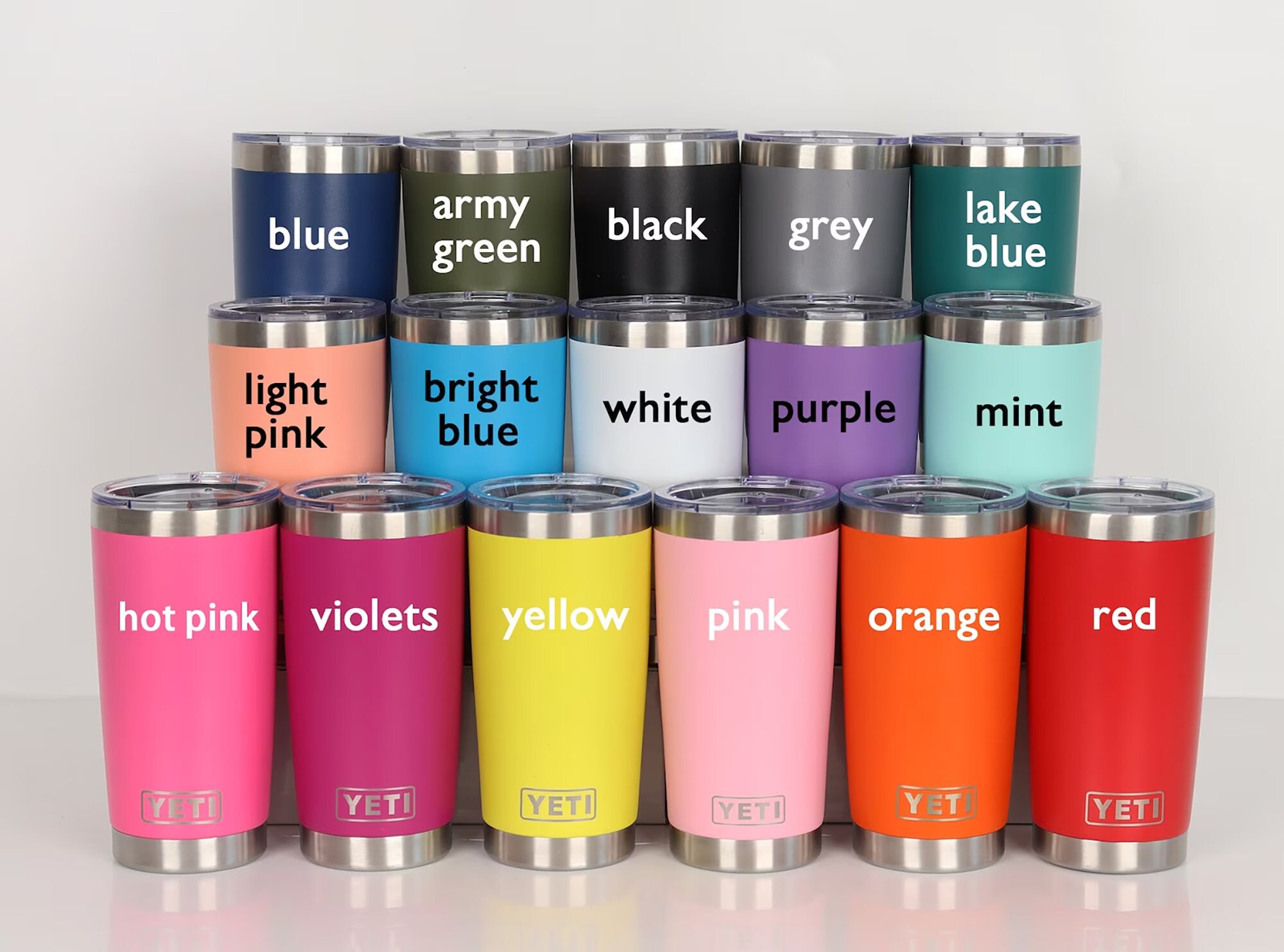 Personalized Yeti Tumbler20 Oz Custom Yeti Tumblerpink Yeti Etsy