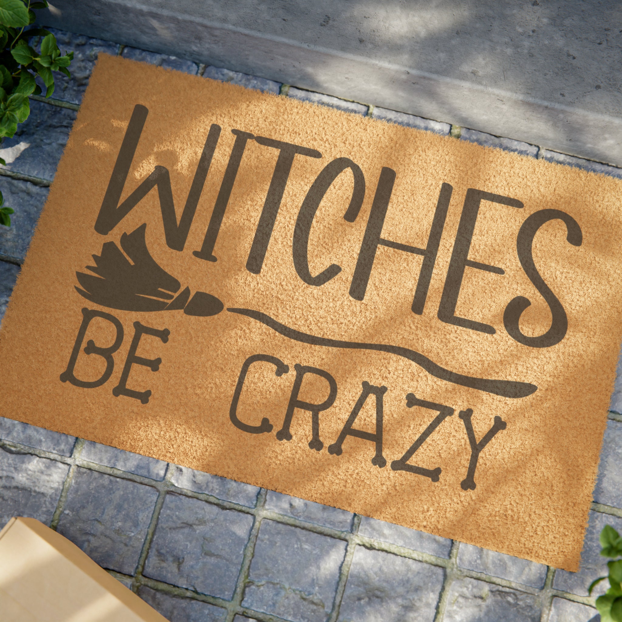 Funny Witches Halloween Doormat, Witchy Front Door Fall Welcome Mat, Halloween Home Decor, Autumn Housewarming Gift, Greetings Porch Doormat
