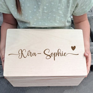 Personalized memory box children's gift birth baptism birthday memories storage image 3