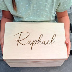 Personalized Memory Box Children&#39;s Gift Birth - Baptism - Birthday - Memories - Storage