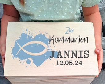 Geschenk Kommunion Erinnerungskiste Kinder Geschenk - Erinnerungen - Aufbewahrung