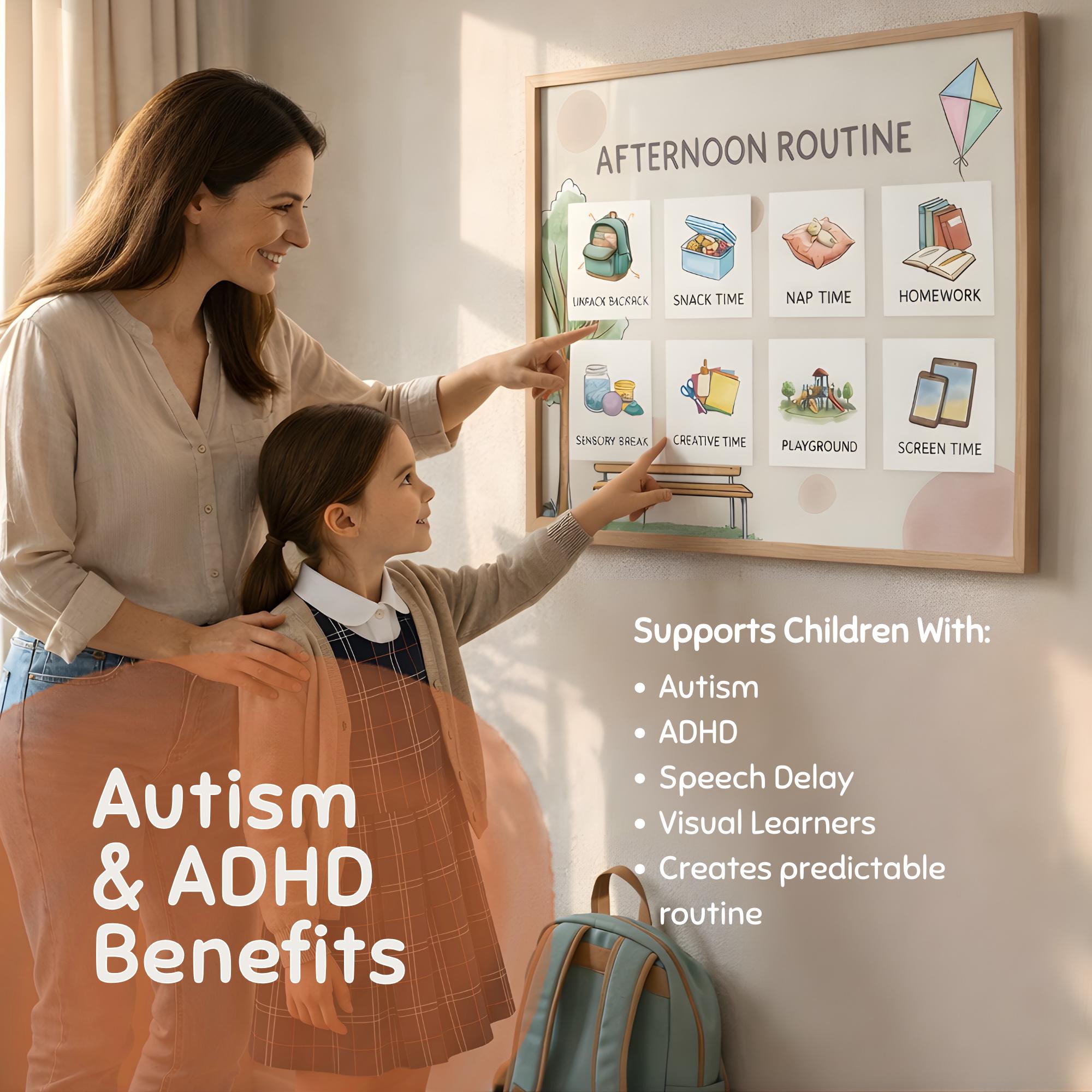 Afternoon Visual Schedule for Kids | 70+ Printable Cards | Autism ...