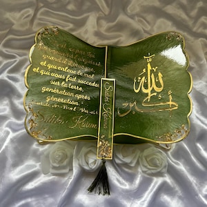 Suporte para Alcorão {Verde e Dourado}