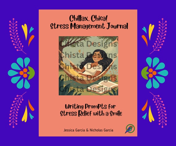 Stress Management Prompt Journal, eBook, PDF, Empowered, Latina, Writing, Activity, Fun, Mom, Daughter, Sister, Friend, Family